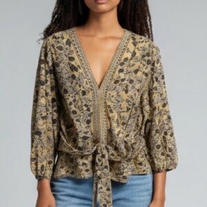 Floral Wrap Blouse